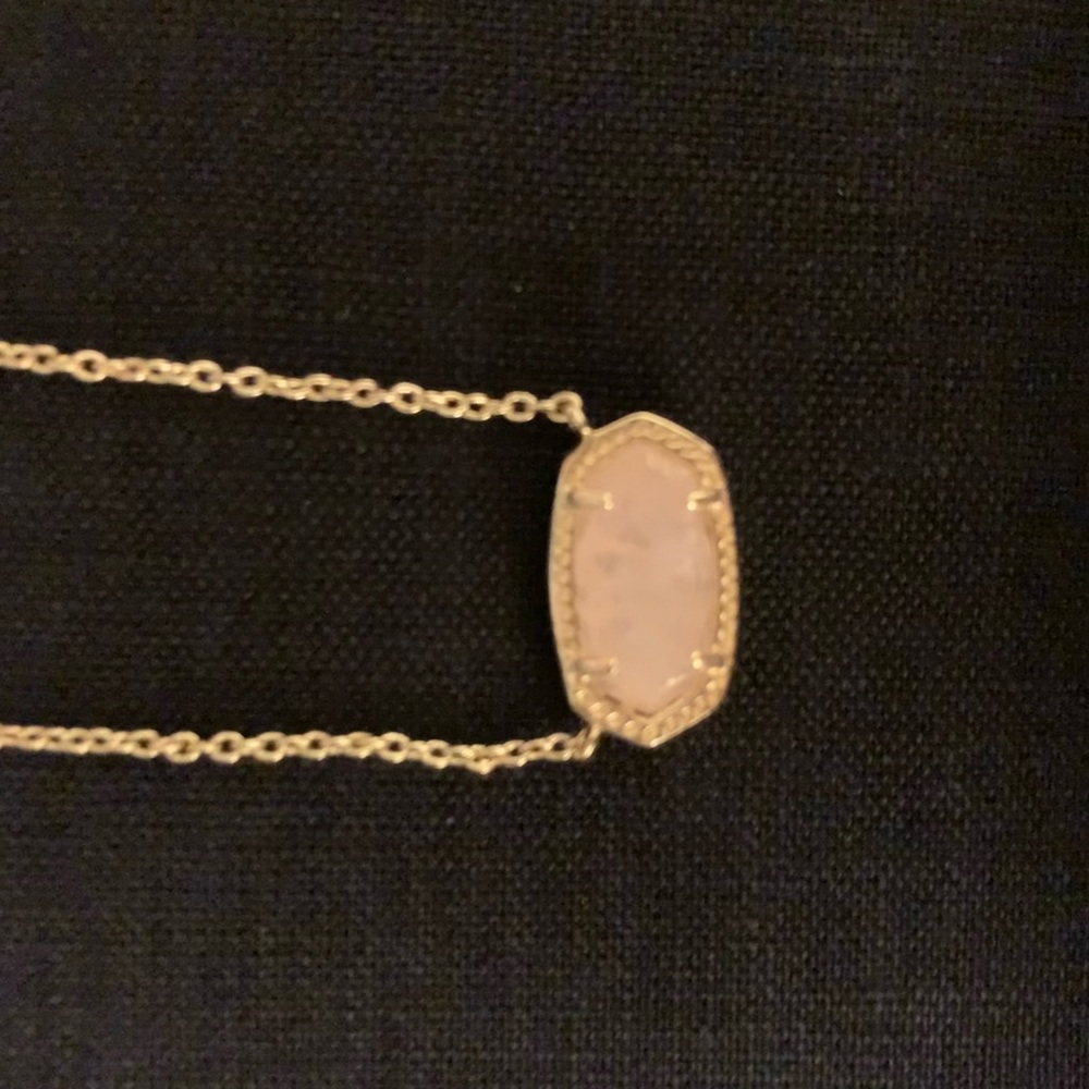 Kendra scott necklace with pale pink stone.